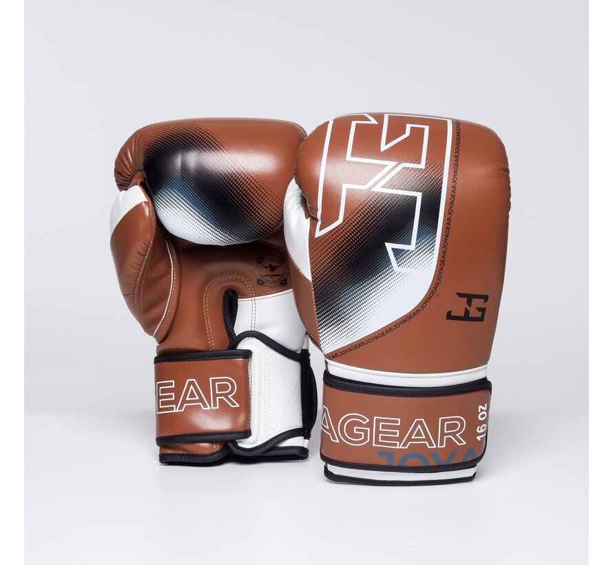 The Joyagear  Evolution Pro  Kickbokshandschoenen - Bruin/Wit