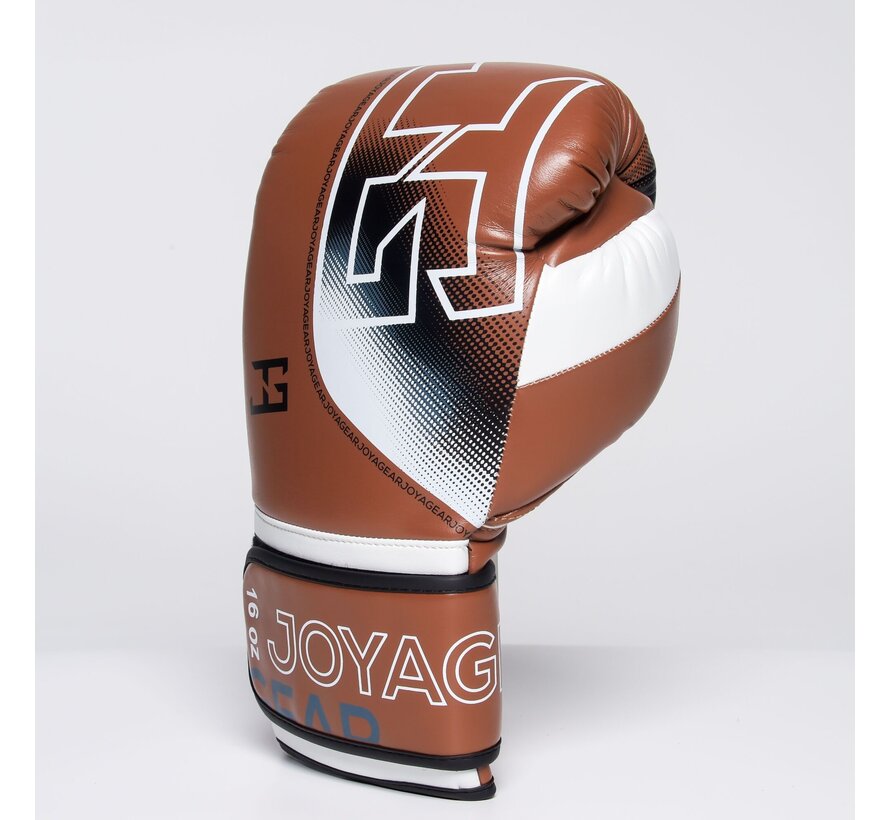 The Joyagear  Evolution Pro  Kickbokshandschoenen - Bruin/Wit