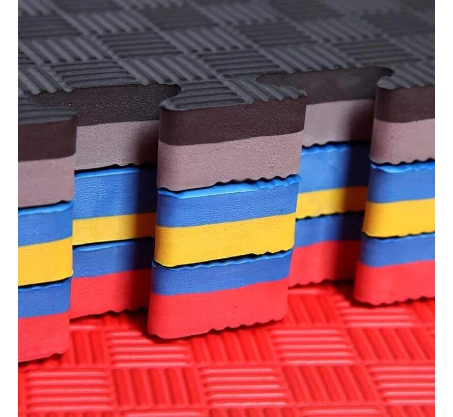 Puzzelmat 1 x 1 m sport 2CM Blauw/Rood- Gratis verzonden