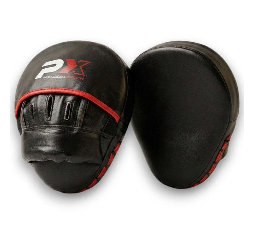 PX Focus Mitts paar, zwart-rood, gebogen