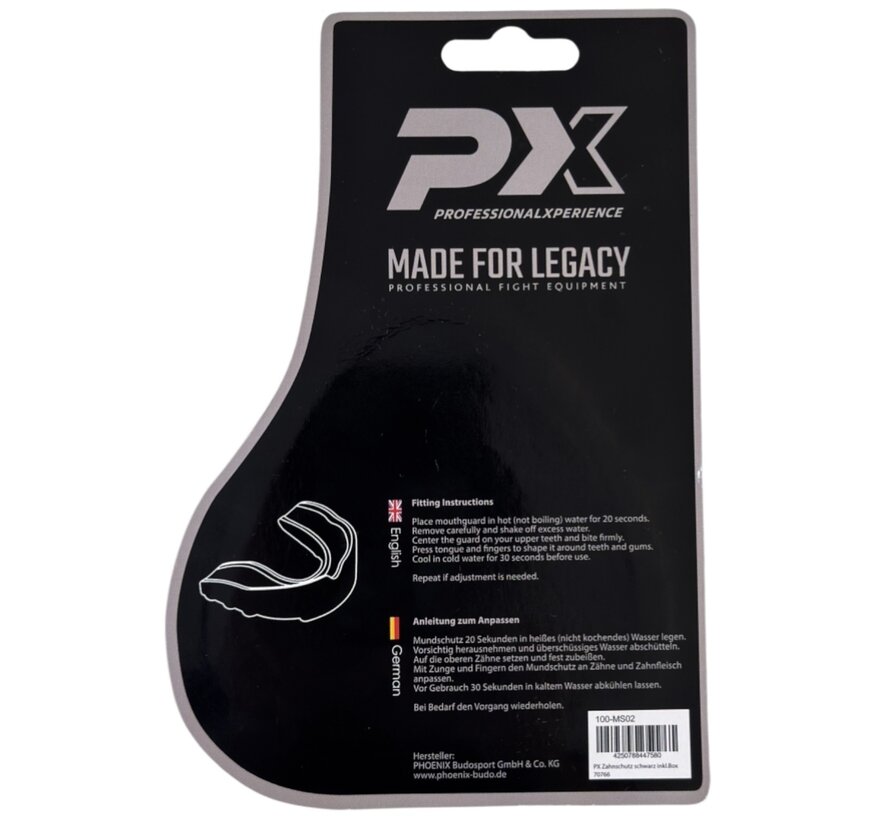 PX gebitsbeschermer zwart-wit incl. doos