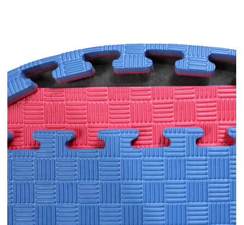 Legend Puzzelmat 1 x 1 m sport 2CM Blauw/Rood - met staffelkorting