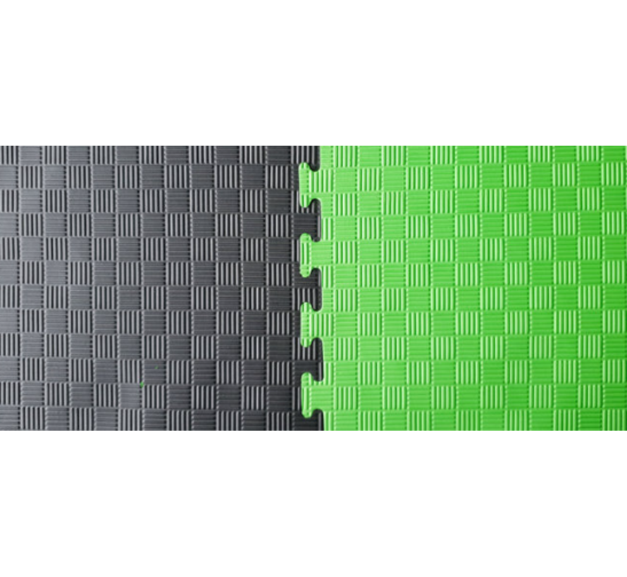 Puzzelmat sport 2CM Groen/Zwart