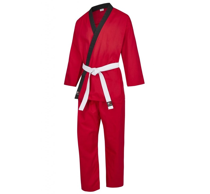 PX CHALLENGE Karate pak rood-zwart - 180 Cm OP=OP