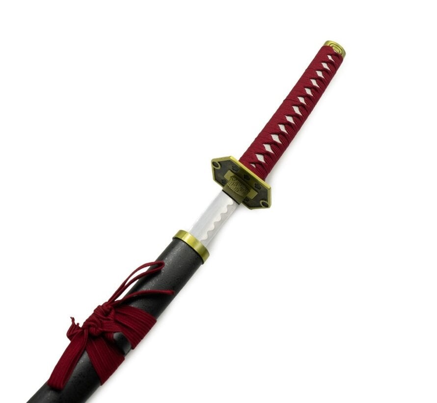 Decoratieve Roestvrijstalen Katana - Zwart en Kastanjebruin