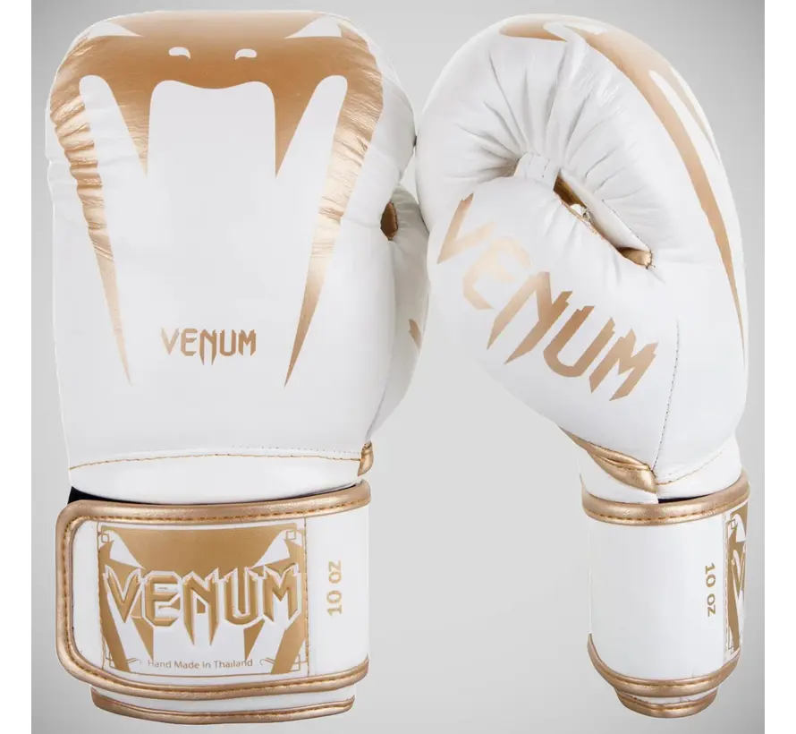 Wit/gouden Venum Giant 3.0 bokshandschoenen
