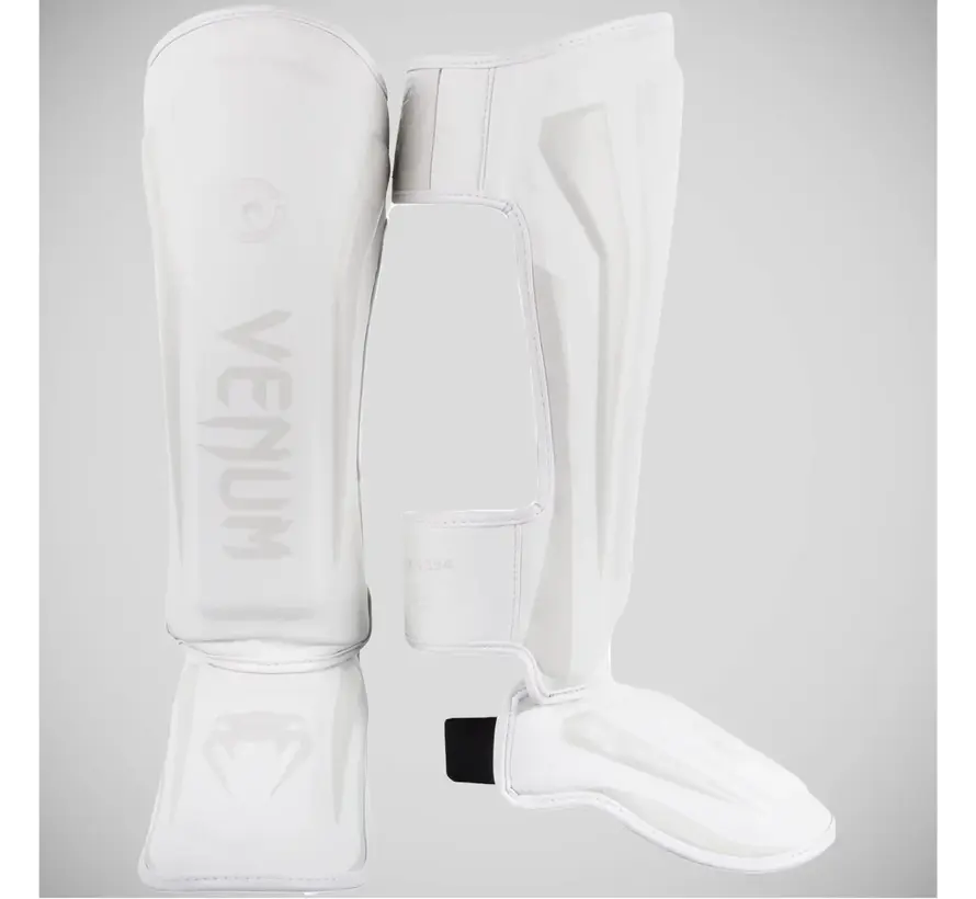 Witte/witte Venum Elite scheenbeschermers