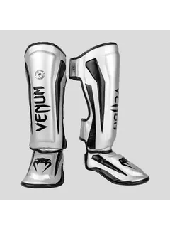 Venum Venum Elite Stand-up scheenbeschermers Zilver/Zwart