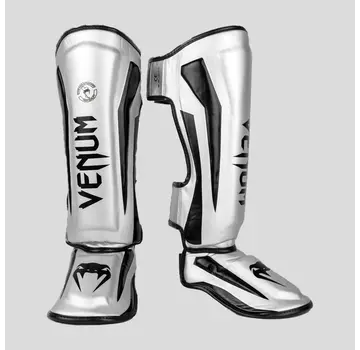 Venum Venum Elite Stand-up scheenbeschermers Zilver/Zwart