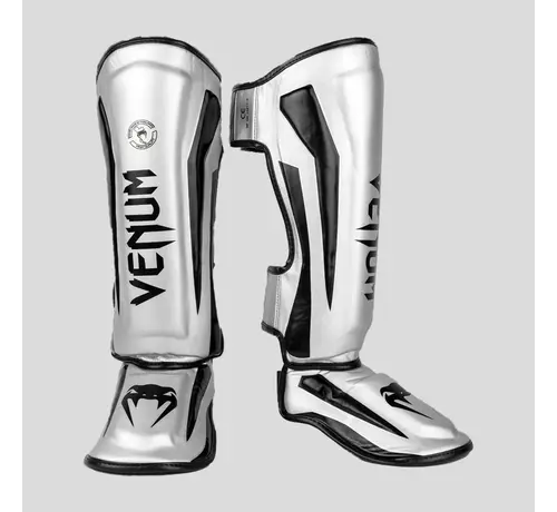 Venum Venum Elite Stand-up scheenbeschermers Zilver/Zwart
