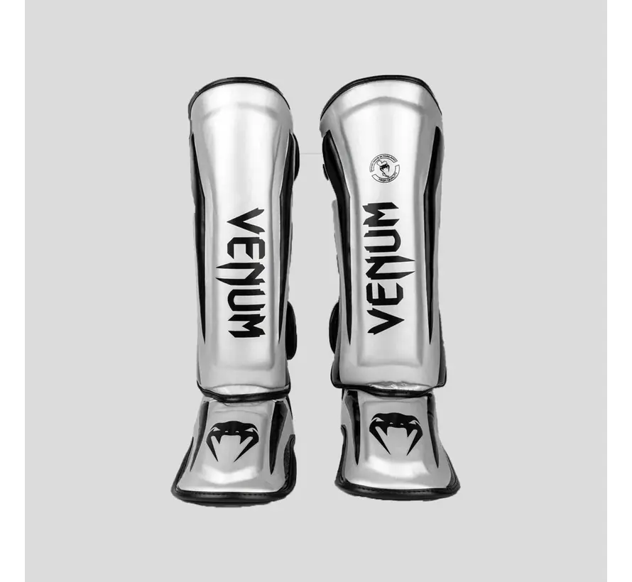Venum Elite Stand-up scheenbeschermers Zilver/Zwart