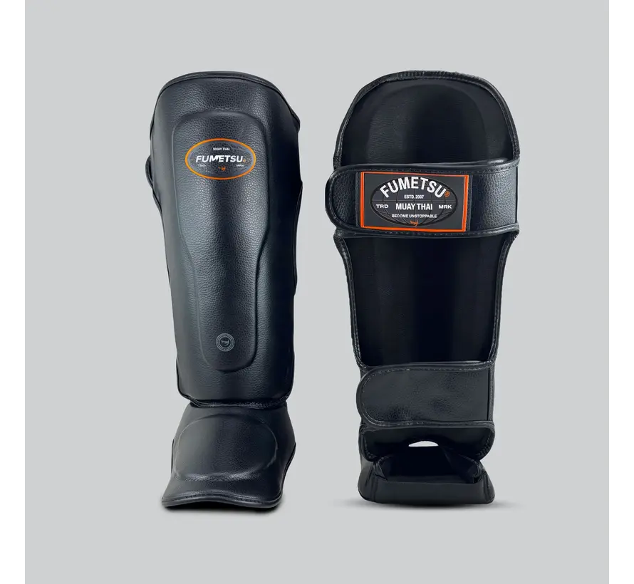 Fumestu FMT1 Thaise scheenbeschermers, zwart