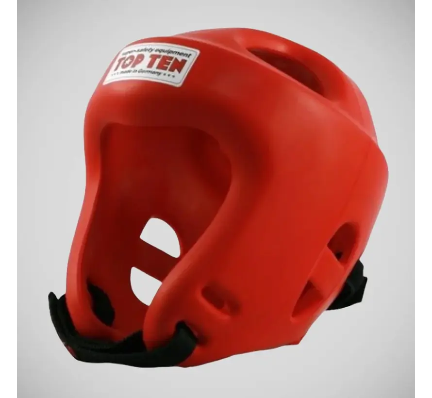 Rode Top Ten-hoofdbeschermer voor vechtsporten