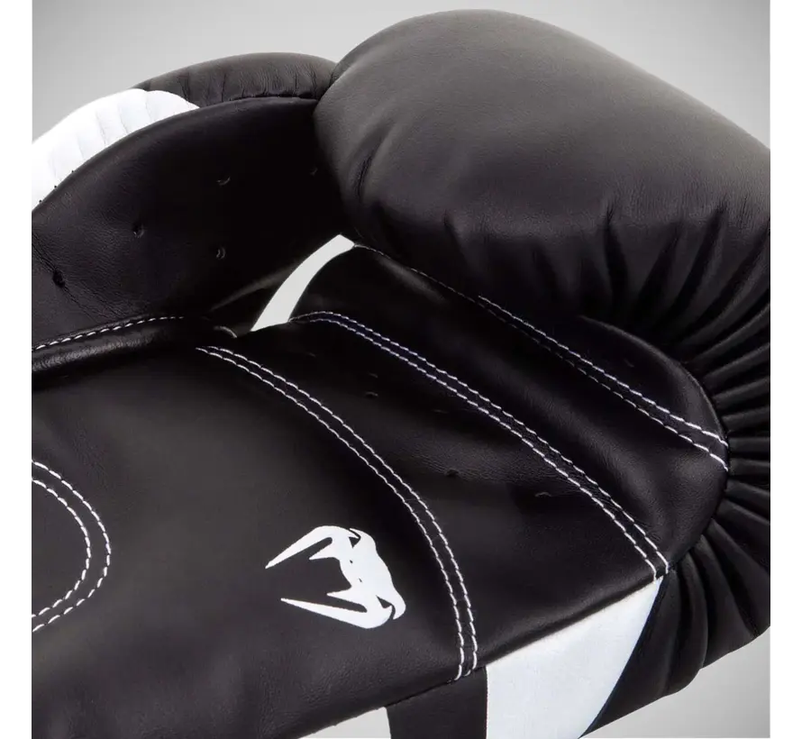 Zwart/witte Venum Elite-bokshandschoenen