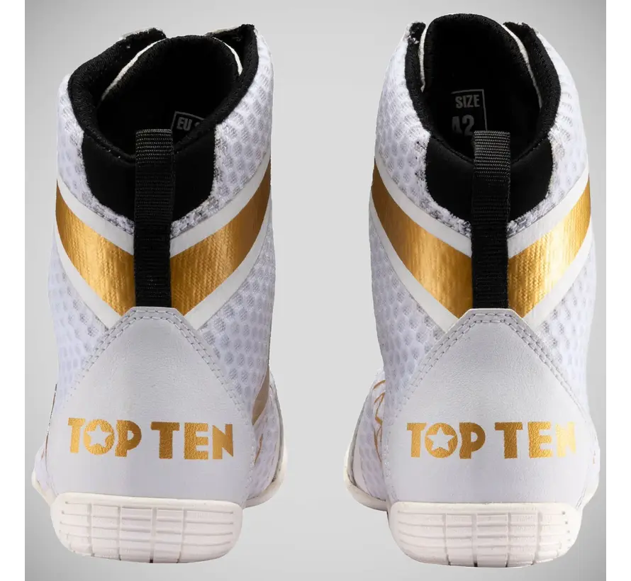 Top Ten Speedmaster boksschoenen wit/goud