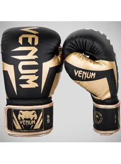 Venum Zwart/gouden Venum Elite-bokshandschoenen