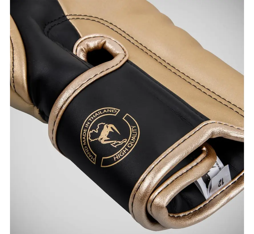 Zwart/gouden Venum Elite-bokshandschoenen