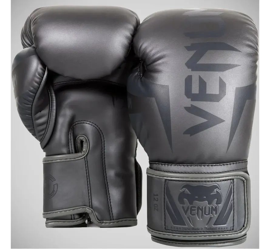 Grijze Venum Elite-bokshandschoenen