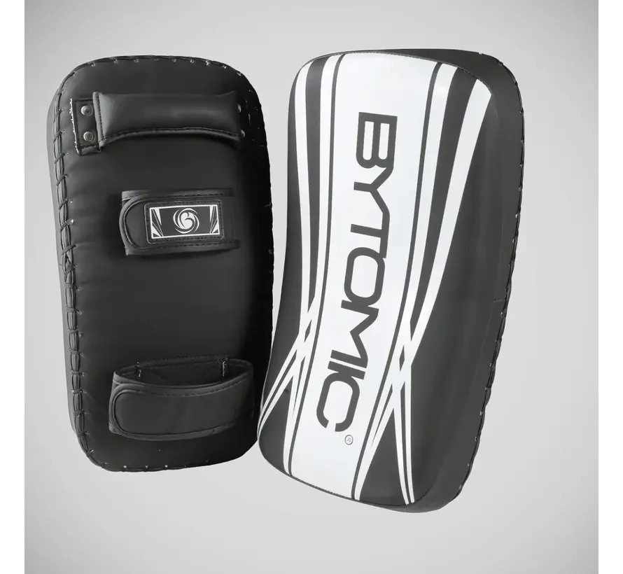 Zwart/witte Bytomic Axis V2 gebogen Thaise handschoenen