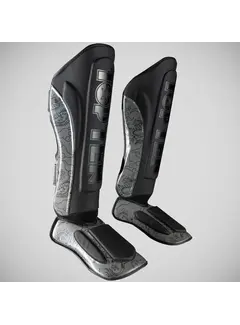 Top Ten Top Ten Dragon Shin- en wreefbeschermer zwart/grijs