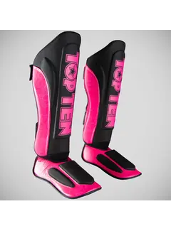 Top Ten Top Ten Dragon Shin- en wreefbeschermer zwart/roze