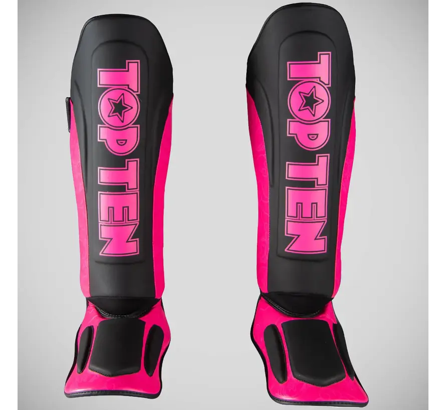 Top Ten Dragon Shin- en wreefbeschermer zwart/roze
