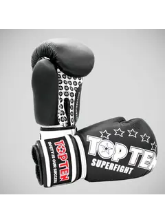 Top Ten Black Top Ten Superfight-bokshandschoenen