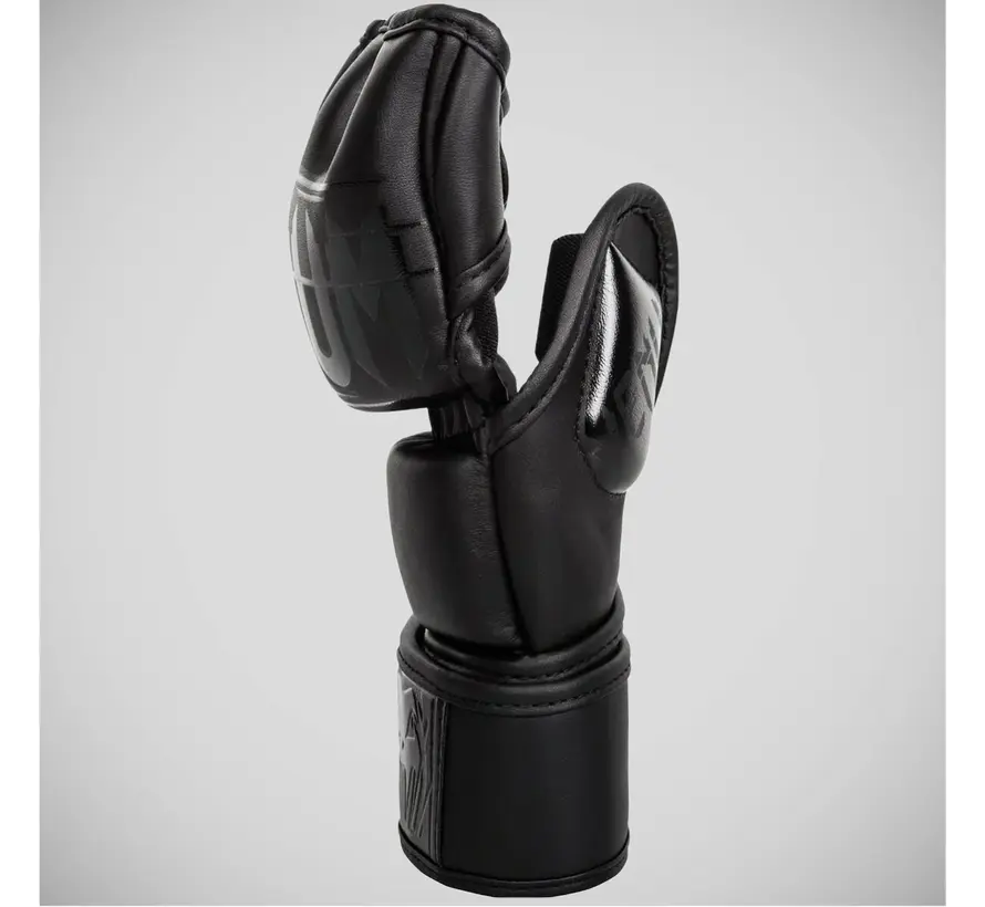 Zwart/Zwart Venum Undisputed 2.0 leren MMA-vechthandschoenen