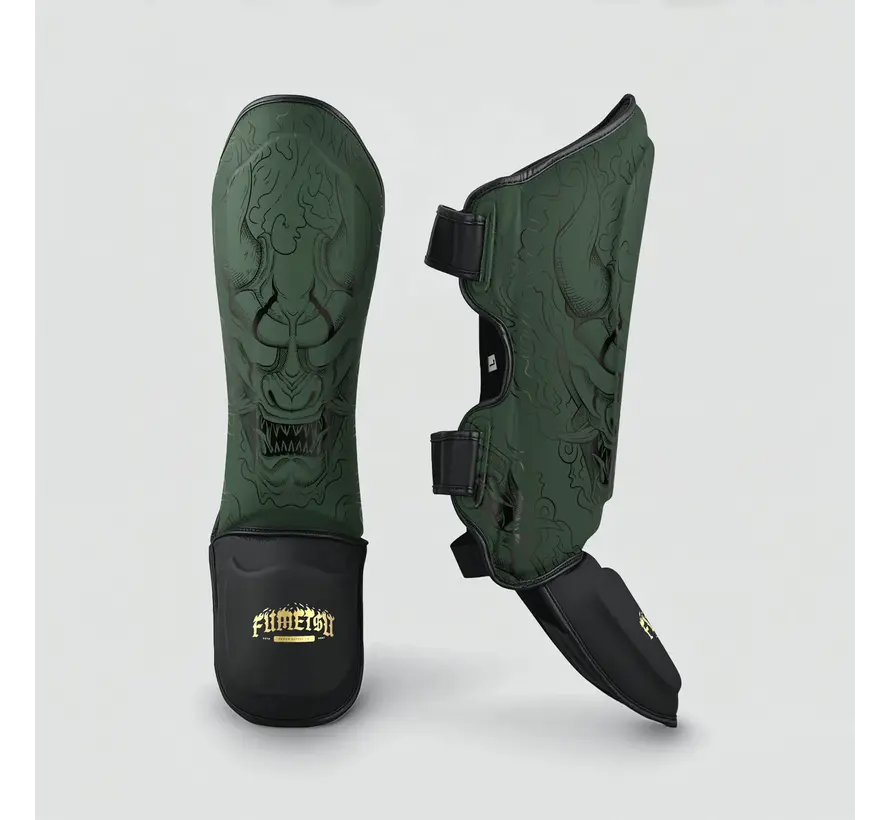 Fumetsu Oni Shin-beschermers kaki/zwart/goud