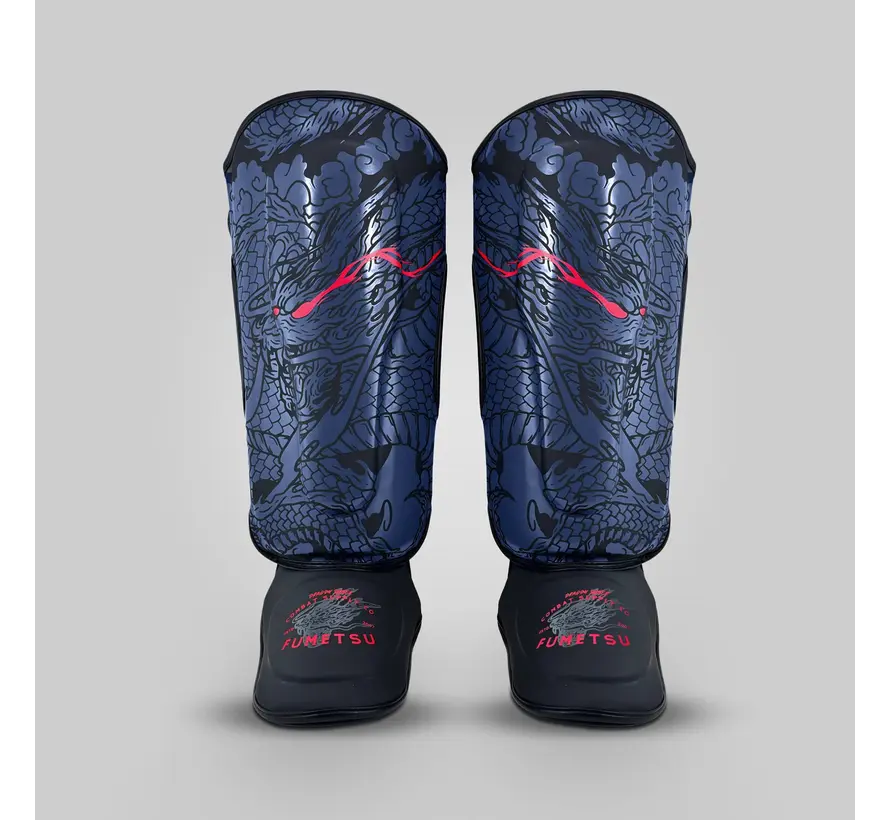 Fumetsu Dragon Slayer scheenbeschermers blauw/zwart/rood