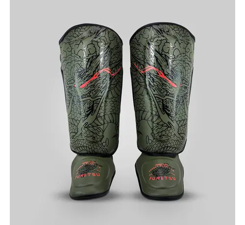 Fumetsu Fumetsu Dragon Slayer scheenbeschermers kaki/oranje