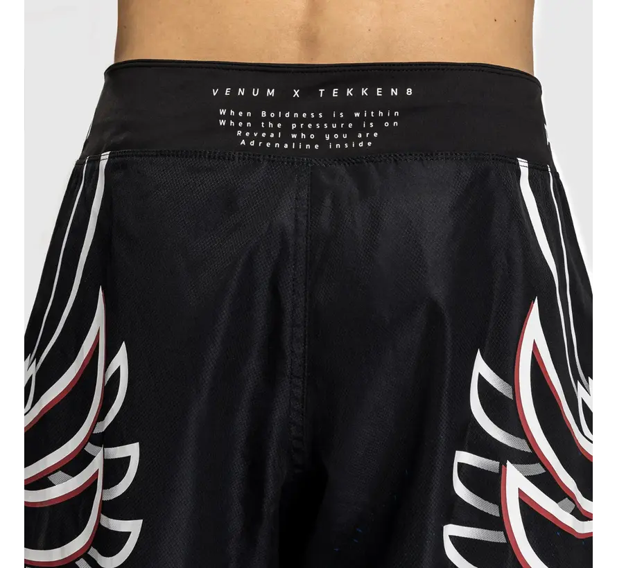 Venum x Tekken 8 Jin Kazama vechtshort zwart/wit