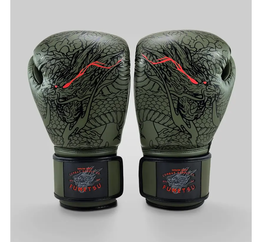 Fumetsu Dragon Slayer bokshandschoenen kaki/oranje