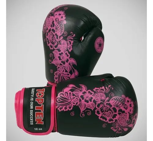 Top Ten Top 10 bloemen-bokshandschoenen voor dames, 10 oz