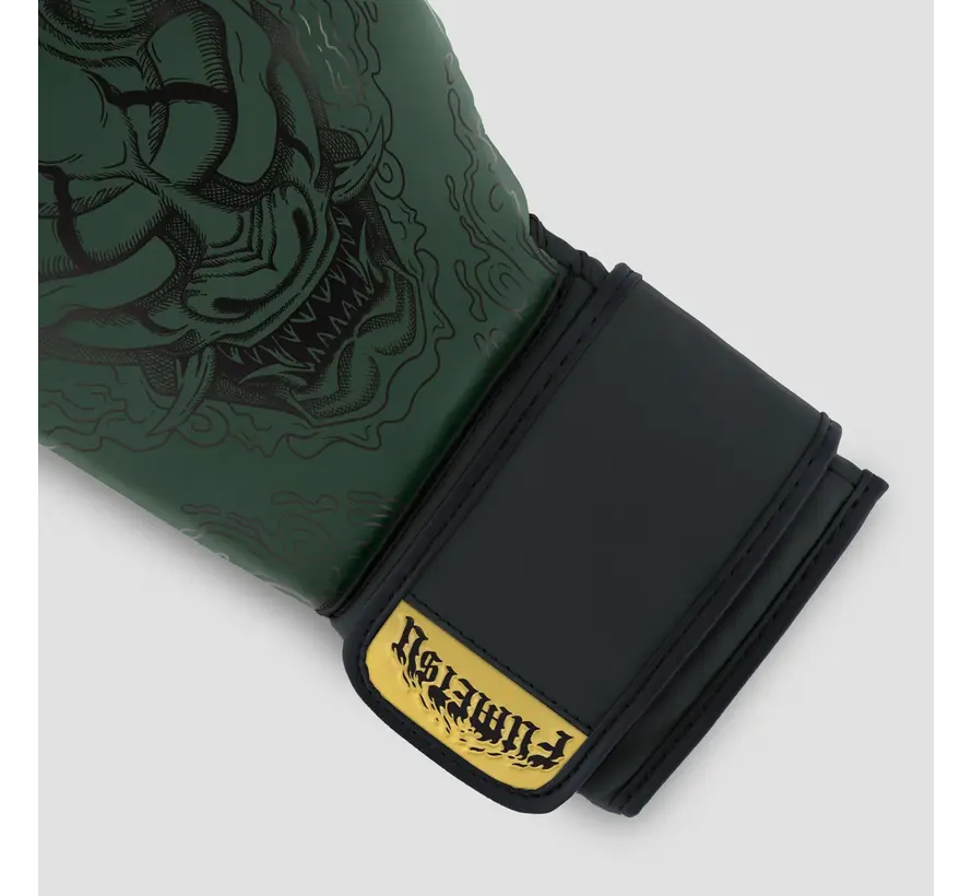 Fumetsu Oni-bokshandschoenen kaki/zwart/goud