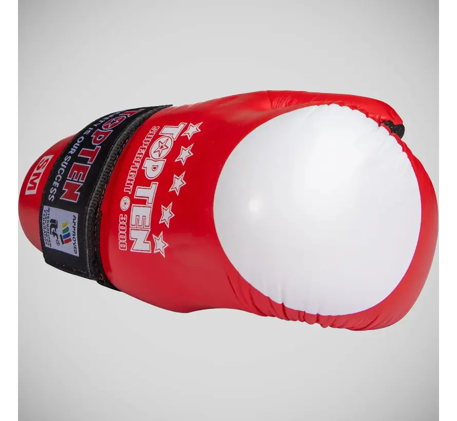 Red Top Ten Open Hand Superfight ITF-handschoenen
