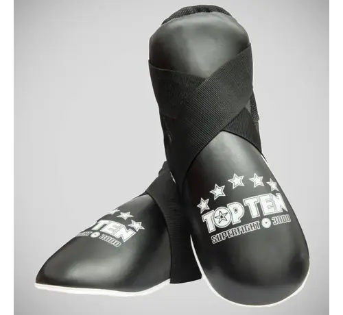 Top Ten Black Top Ten Superfight 3000 leren sneakers