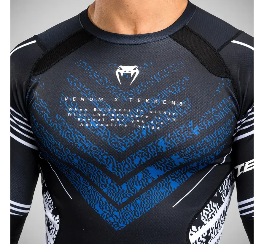 Venum x Tekken 8 Jin Kazama Rash Guard Zwart/Wit