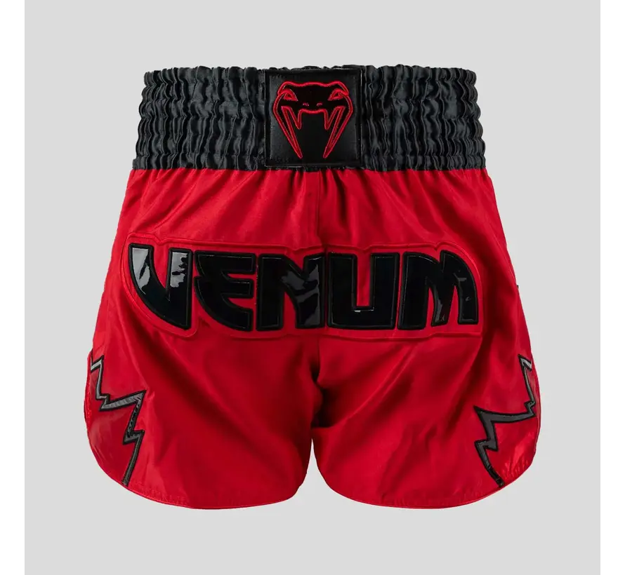 Venum Inferno Muay Thai Shorts Red/Charcoal/Black