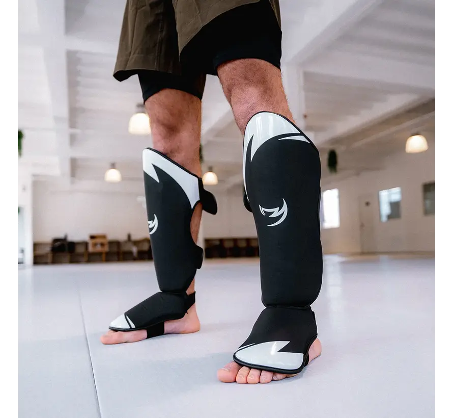 Black/White Fumetsu Ghost S3 Thai Shin Guards