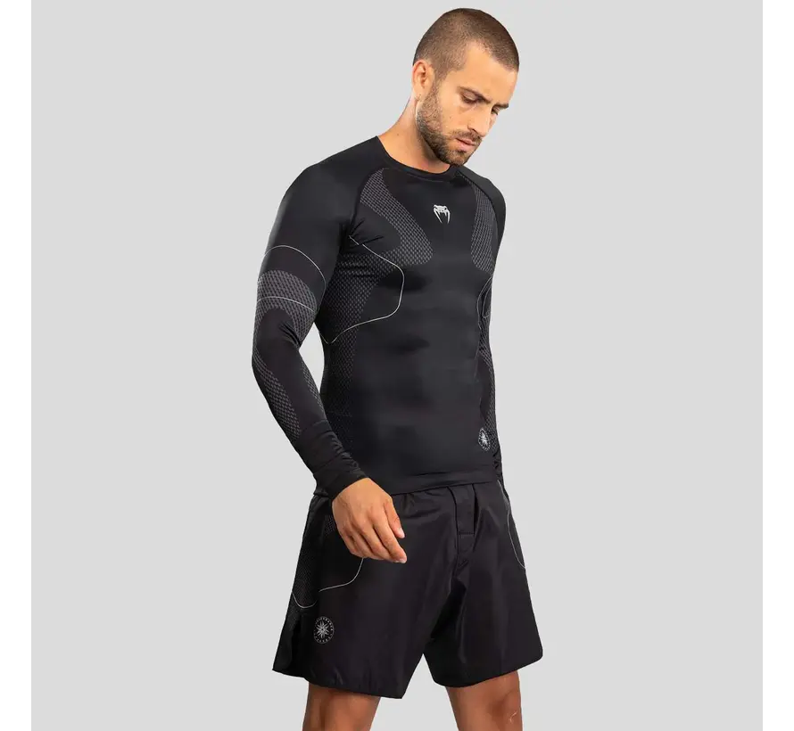 Venum Nexus Rashguard met lange mouwen, zwart/zilver