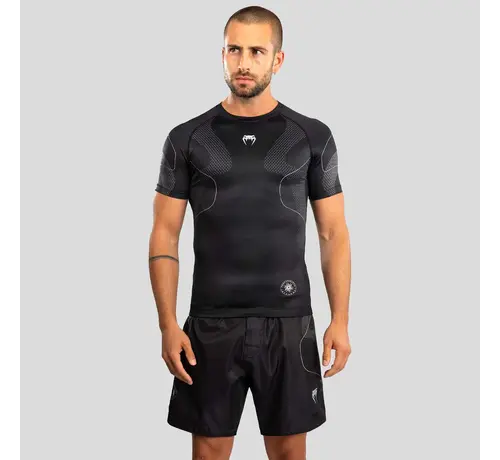 Venum Venum Nexus rashguard met korte mouwen, zwart/zilver