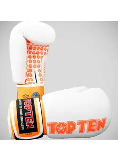Top Ten Wit/oranje Top Ten-bokshandschoenen