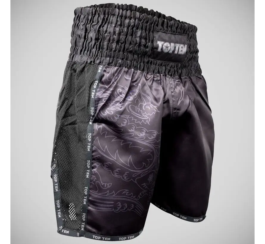 Top Ten Dragon kickboksbroek Zwart/Zwart