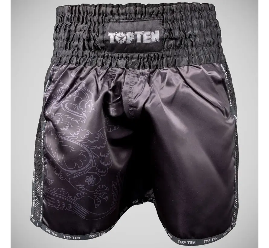 Top Ten Dragon kickboksbroek Zwart/Zwart