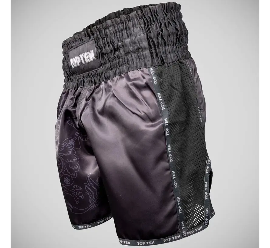 Top Ten Dragon kickboksbroek Zwart/Zwart