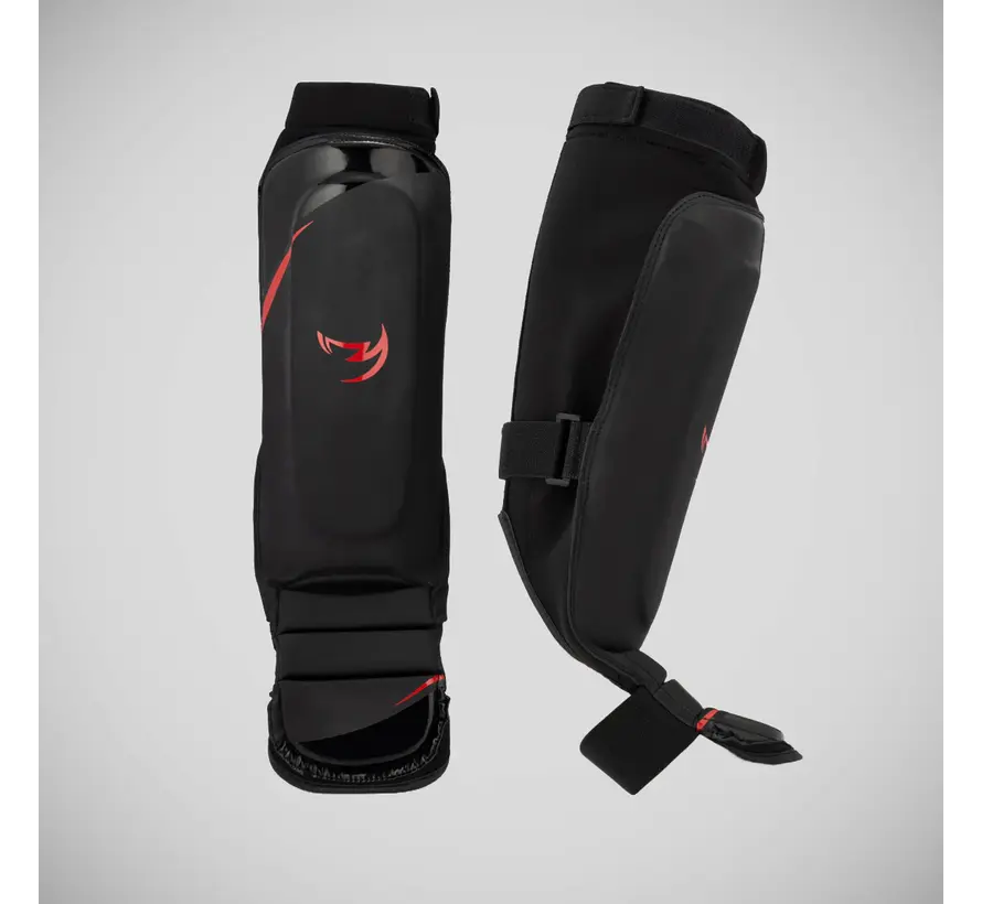 Zwart/rode Fumetsu Ghost S3 MMA-scheenbeschermers