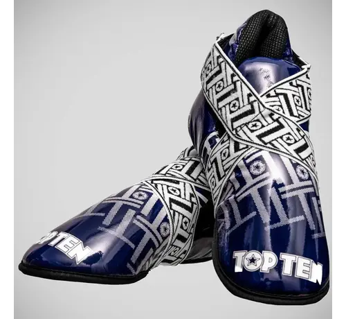 Top Ten Blauw/witte Top Ten Superlight Prism glanzende sneakers