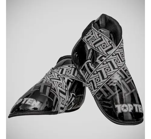 Top Ten Zwart/witte Top Ten Superlight Prism glanzende sneakers