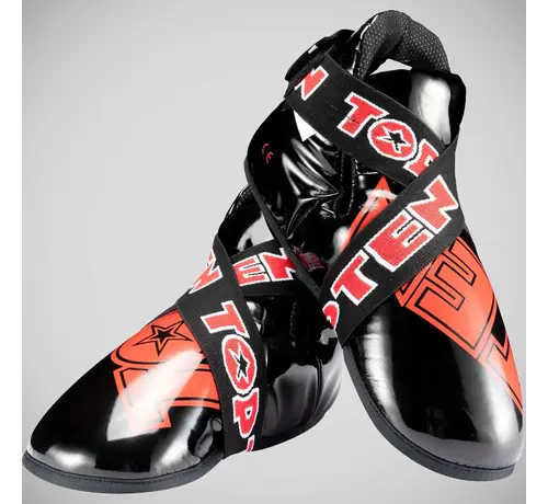 Top Ten Top 10 superlichte glanzende sneakers zwart/rood